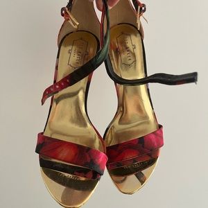 Ted baker strappy floral sandals heels